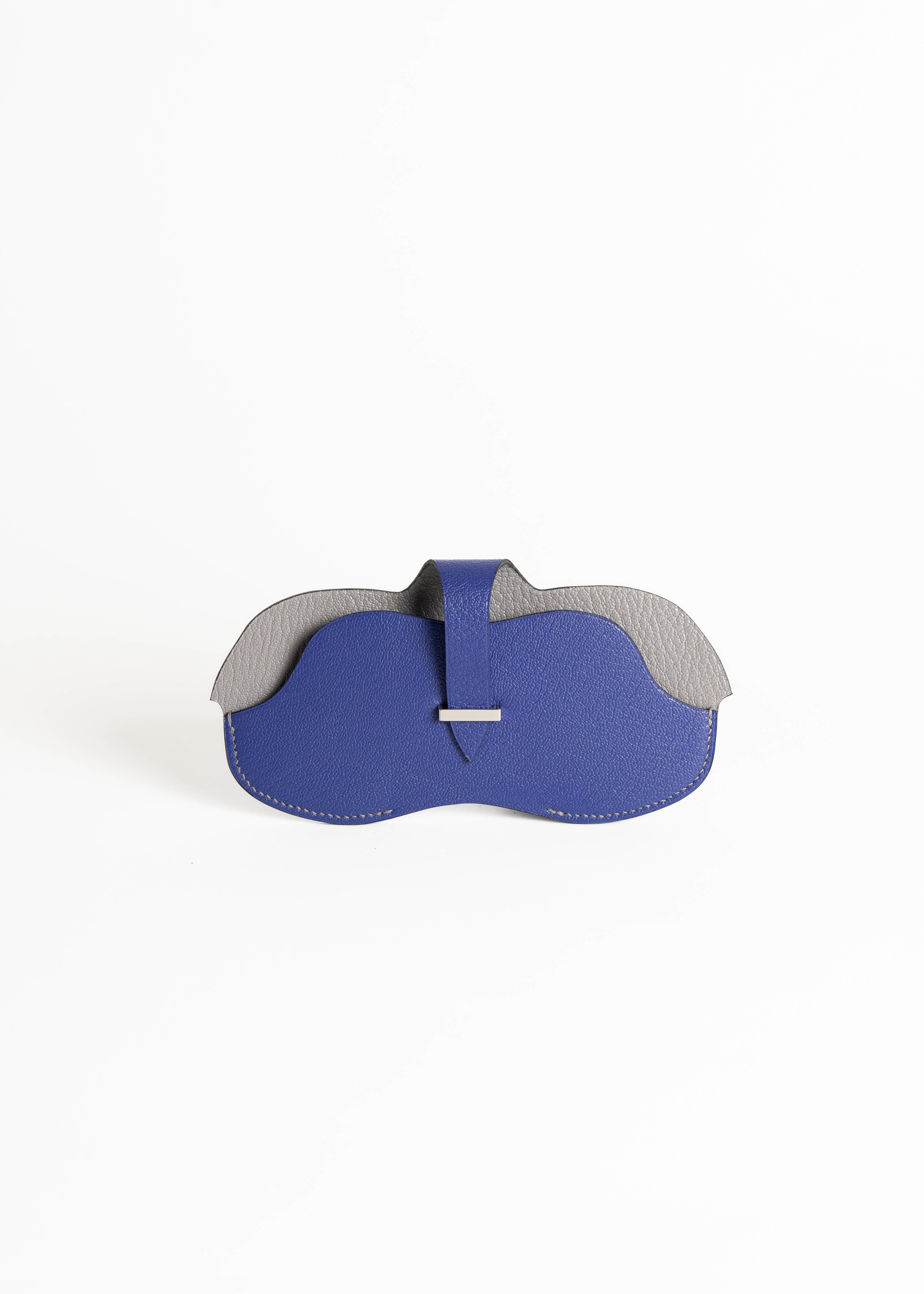 眼鏡ケース　眼鏡　アイウェア　おしゃれ　ファッション　デザイナーズ　ブルー　グレー　ミニマム　レザー　sunglasses case eyewear fashion leather minimal blue grey
