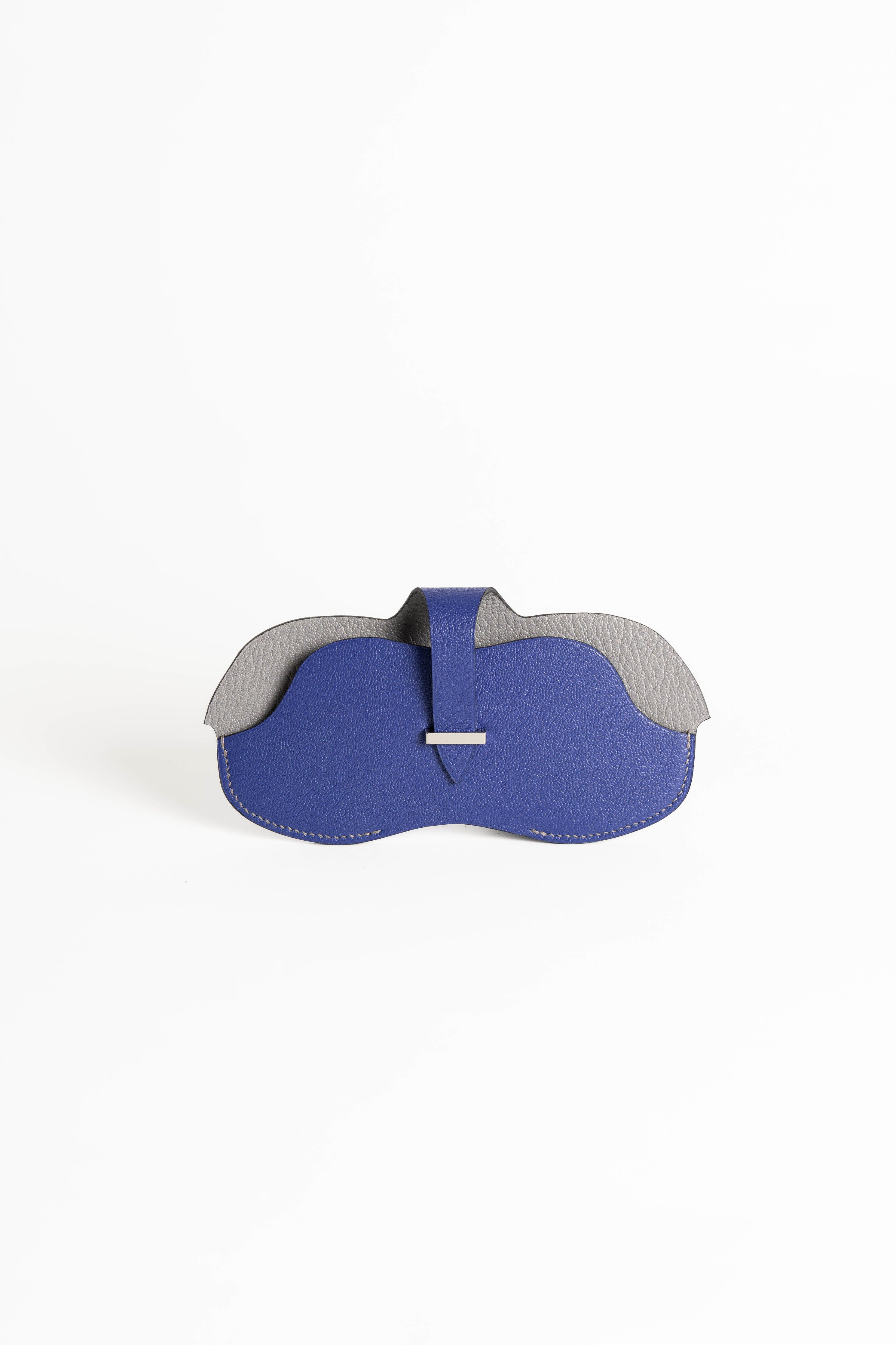 眼鏡ケース　眼鏡　アイウェア　おしゃれ　ファッション　デザイナーズ　ブルー　グレー　ミニマム　レザー　sunglasses case eyewear fashion leather minimal blue grey