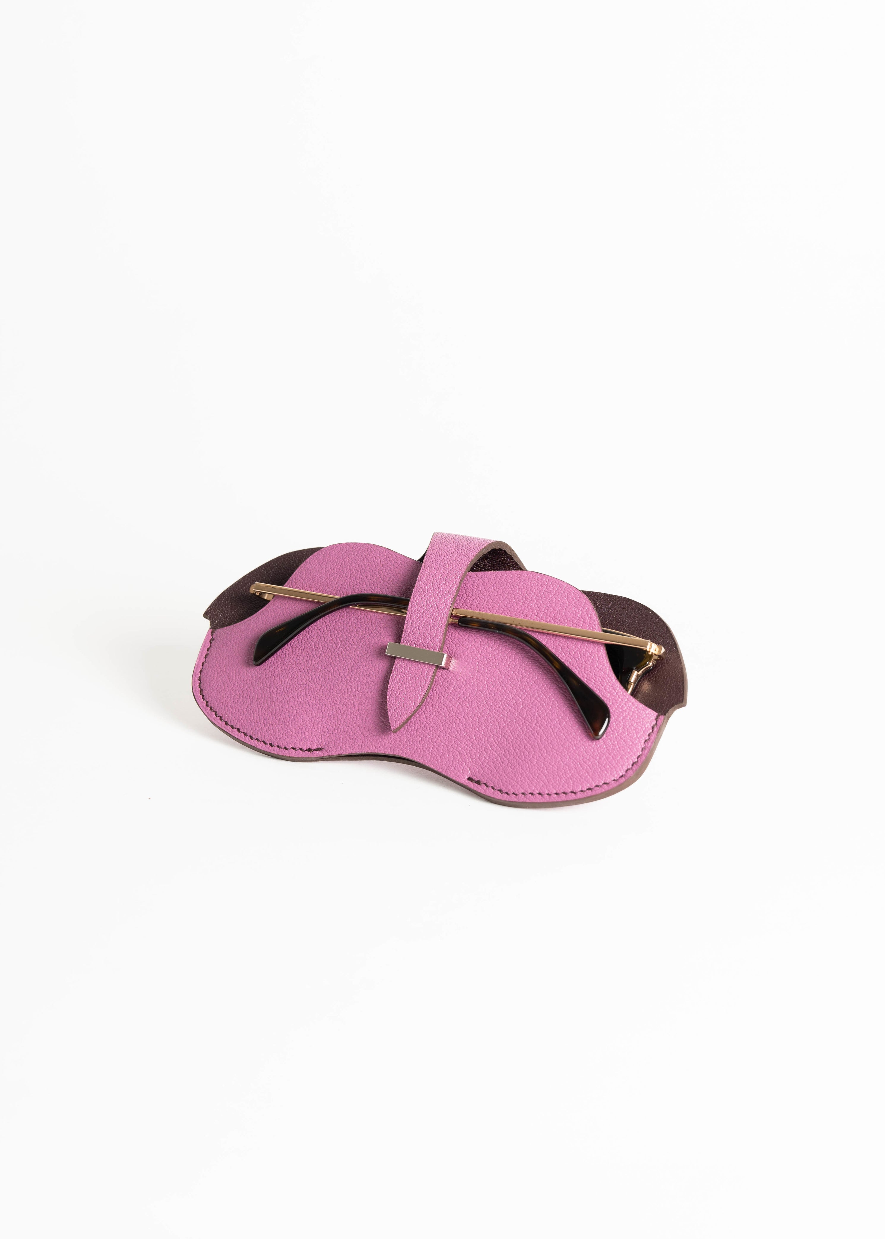 眼鏡ケース　眼鏡　アイウェア　おしゃれ　ファッション　デザイナーズ　ロスピンク　ミニマム　レザー　sunglasses case eyewear fashion leather minimal rose pink