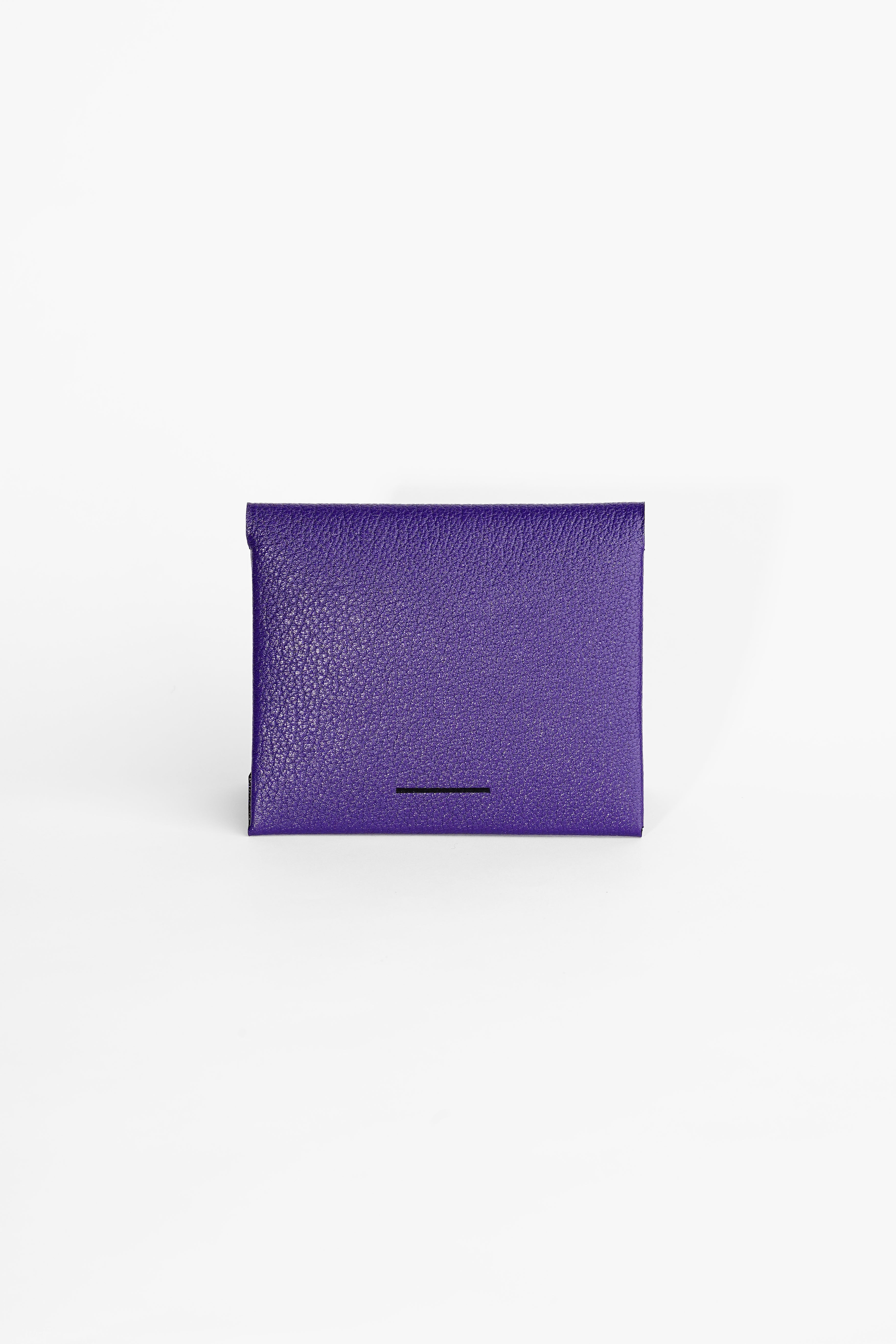 compact wallet minimal fashion designers purple コンパクトウォレット　財布　ミニマム　デザイナーズ　オシャレ　パープル　ファッション　おすすめ　見たことない goatskin 山羊革　フランス　