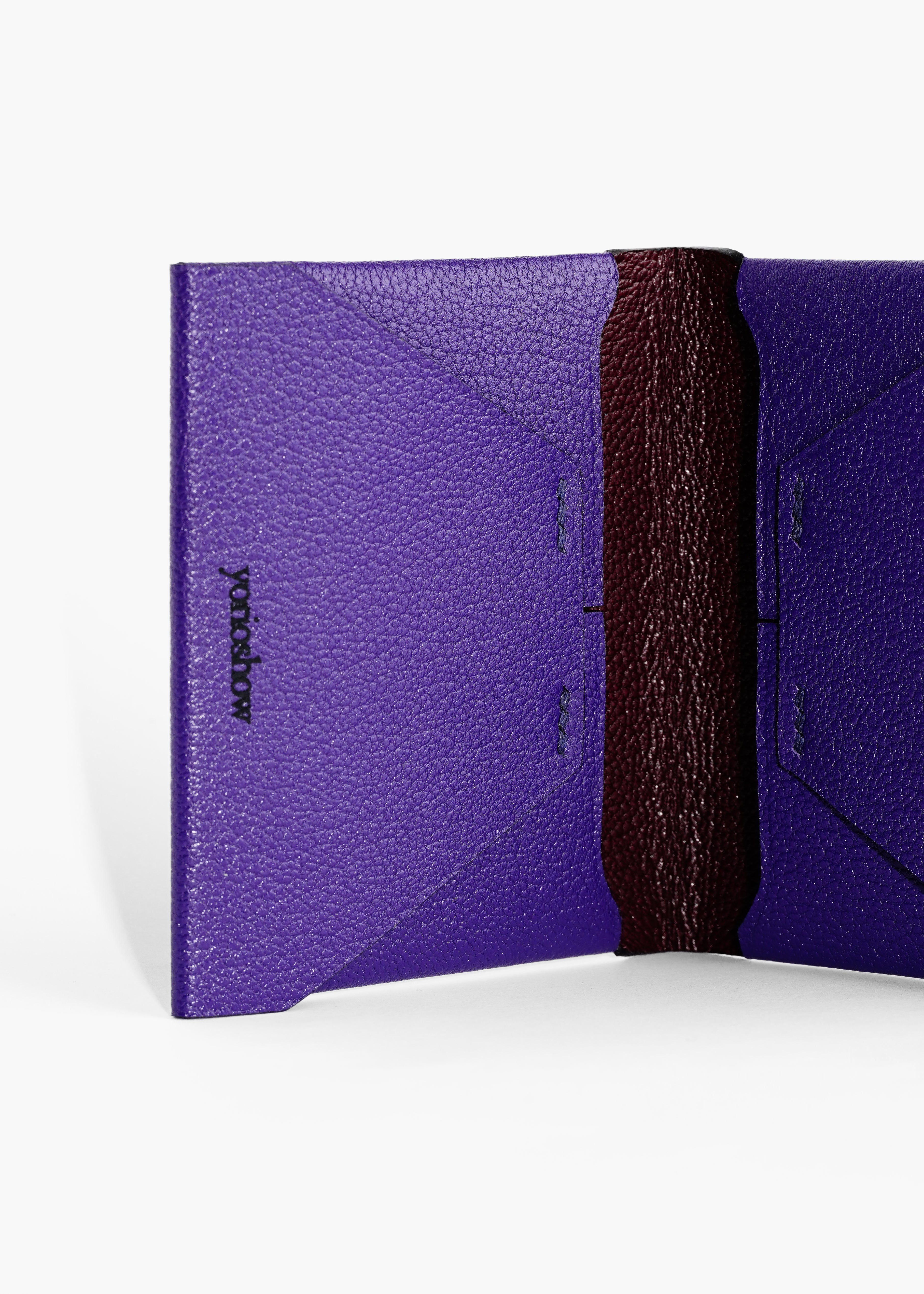 compact wallet minimal fashion designers purple コンパクトウォレット　財布　ミニマム　デザイナーズ　オシャレ　パープル　ファッション　おすすめ　見たことない goatskin 山羊革　フランス　